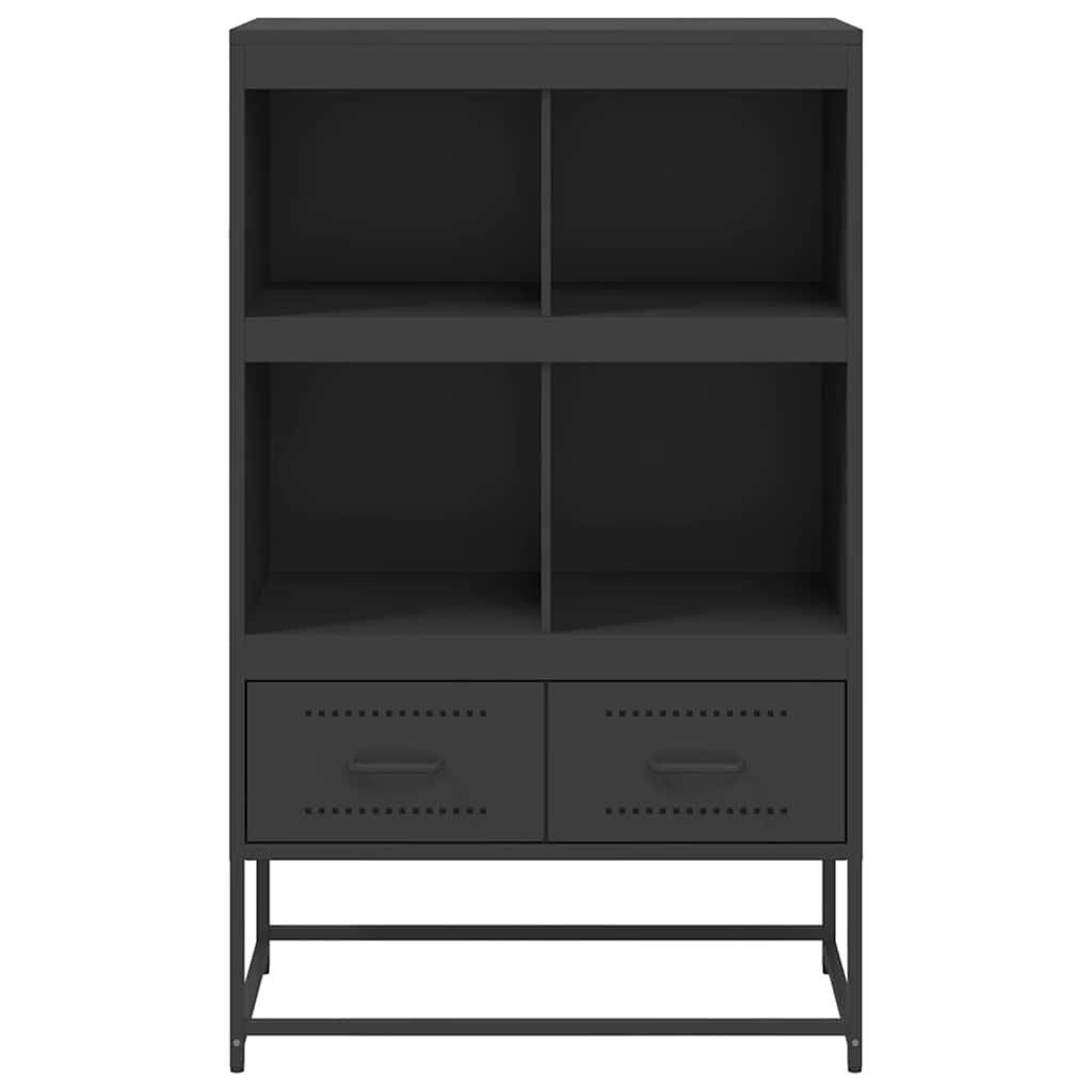 Credenza Nera 68x39x111,5 cm Acciaio 846602