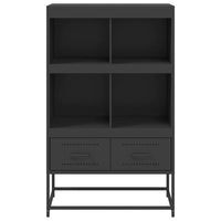 Credenza Nera 68x39x111,5 cm Acciaio 846602