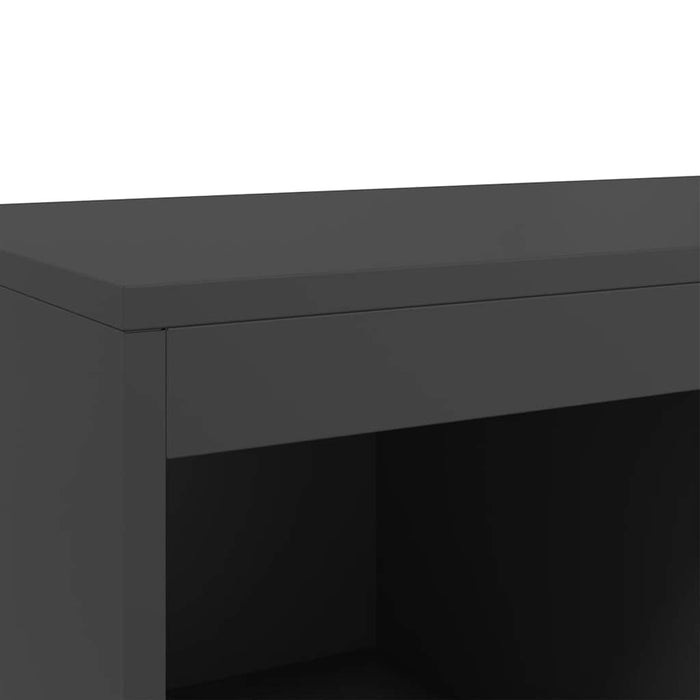Credenza Nera 68x39x111,5 cm Acciaio 846602