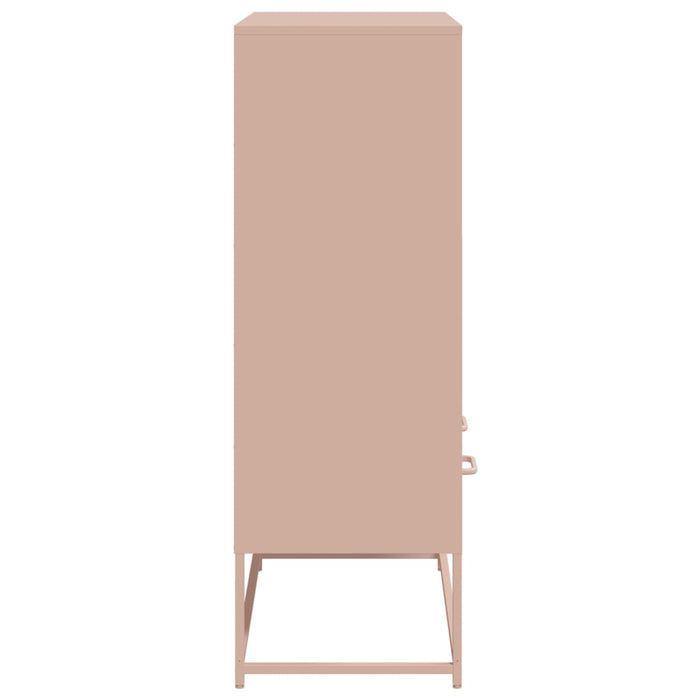 vidaXL Credenza Rosa 68x39x111,5 cm Acciaio