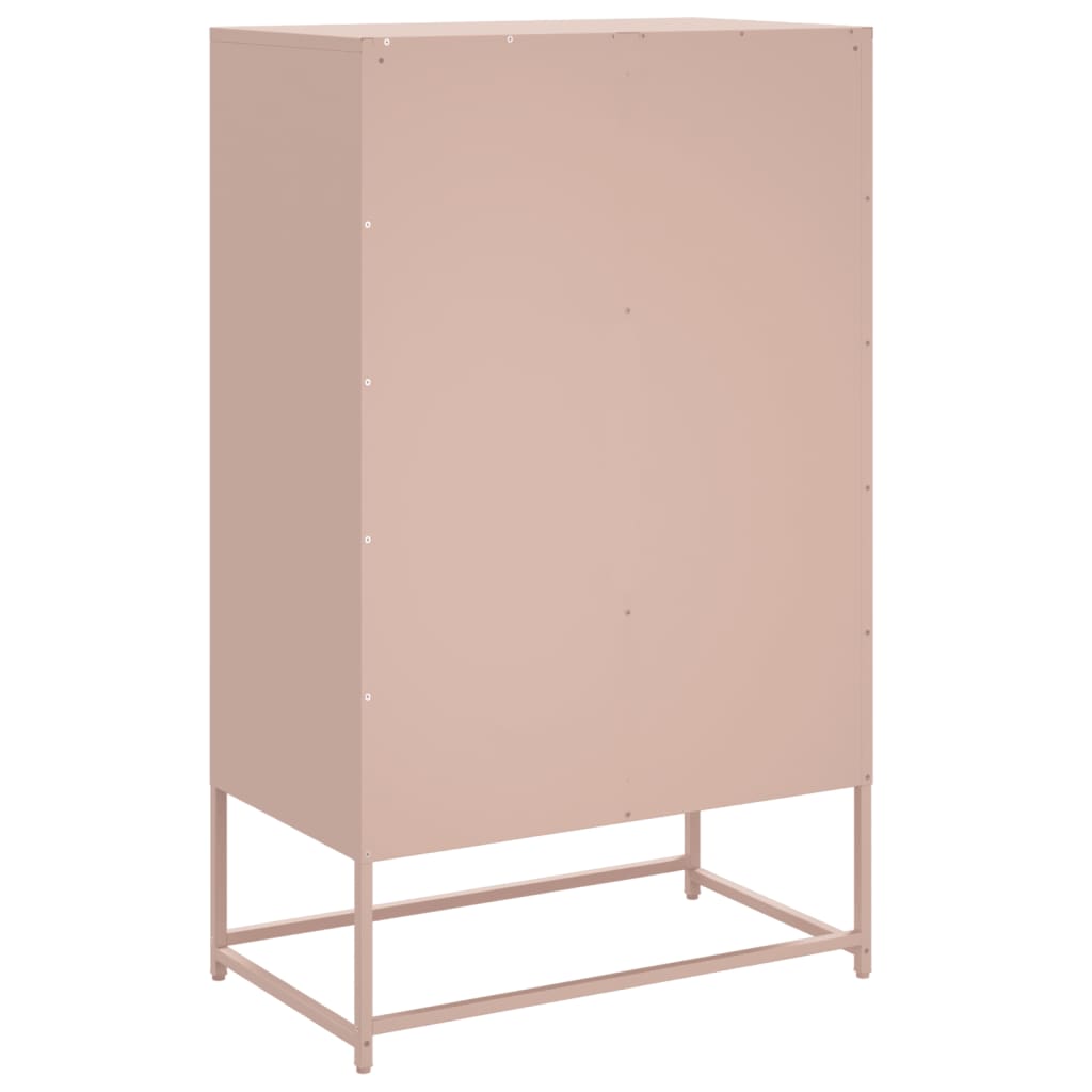 vidaXL Credenza Rosa 68x39x111,5 cm Acciaio