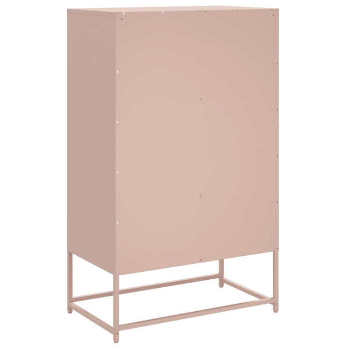 vidaXL Credenza Rosa 68x39x111,5 cm Acciaio