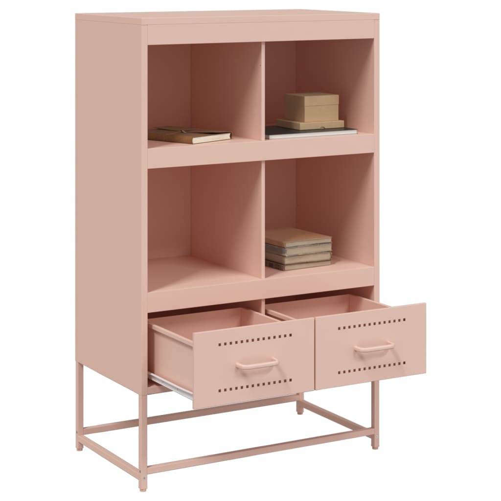 vidaXL Credenza Rosa 68x39x111,5 cm Acciaio