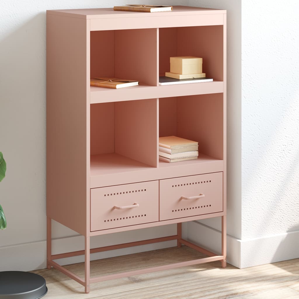vidaXL Credenza Rosa 68x39x111,5 cm Acciaio