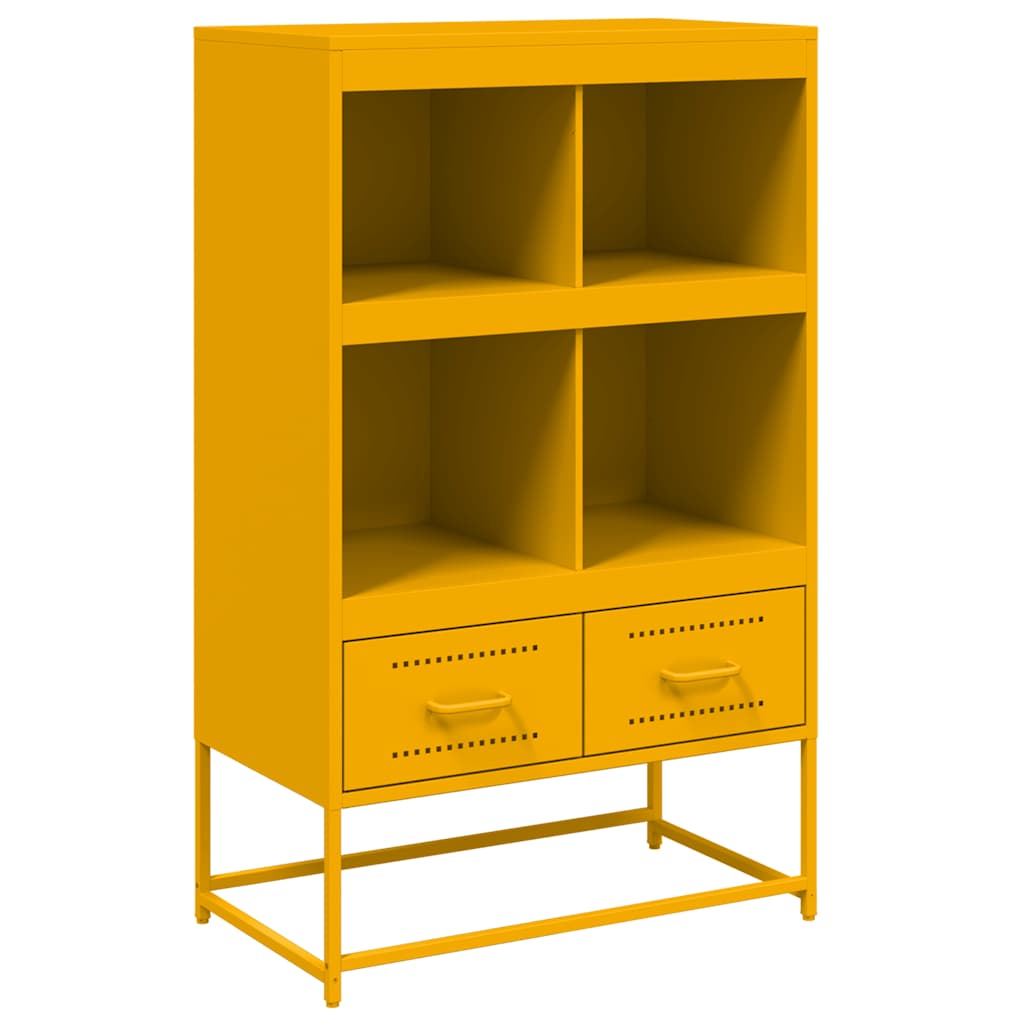 Credenza Giallo Senape 68x39x111,5 cm in Acciaio 846605