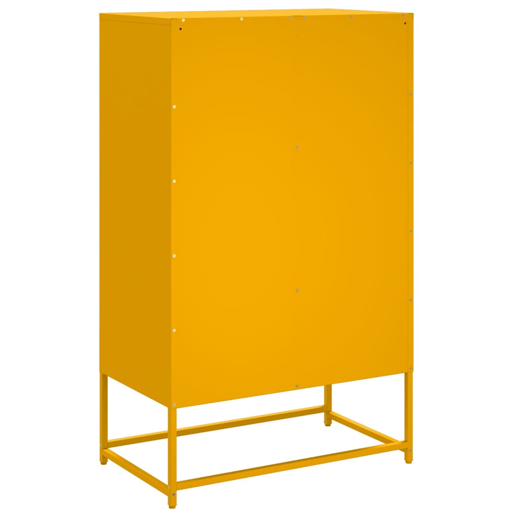 Credenza Giallo Senape 68x39x111,5 cm in Acciaio 846605