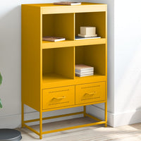 Credenza Giallo Senape 68x39x111,5 cm in Acciaio 846605
