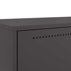 vidaXL Credenza Nera 68x39x111,5 cm in Acciaio