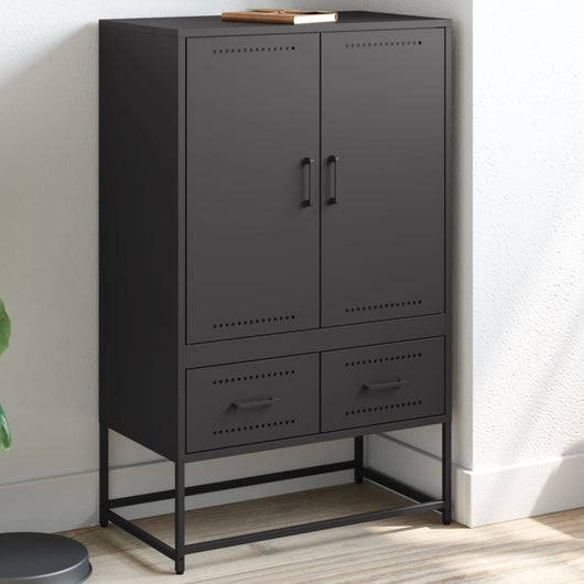 vidaXL Credenza Nera 68x39x111,5 cm in Acciaio