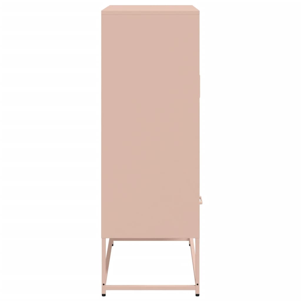 vidaXL Credenza Rosa 68x39x111,5 cm Acciaio