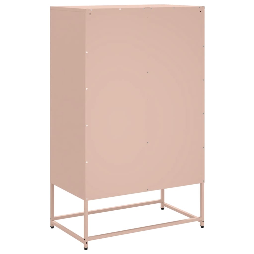 Credenza Rosa 68x39x111,5 cm Acciaio 846609