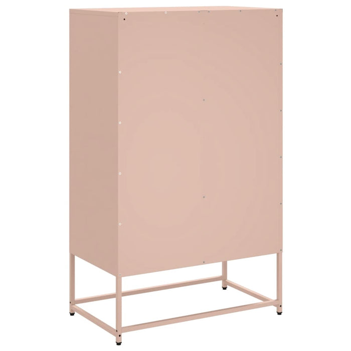 Credenza Rosa 68x39x111,5 cm Acciaio 846609