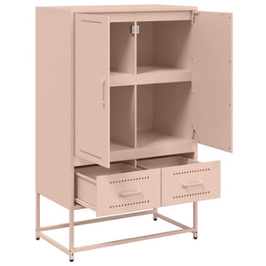 Credenza Rosa 68x39x111,5 cm Acciaio 846609