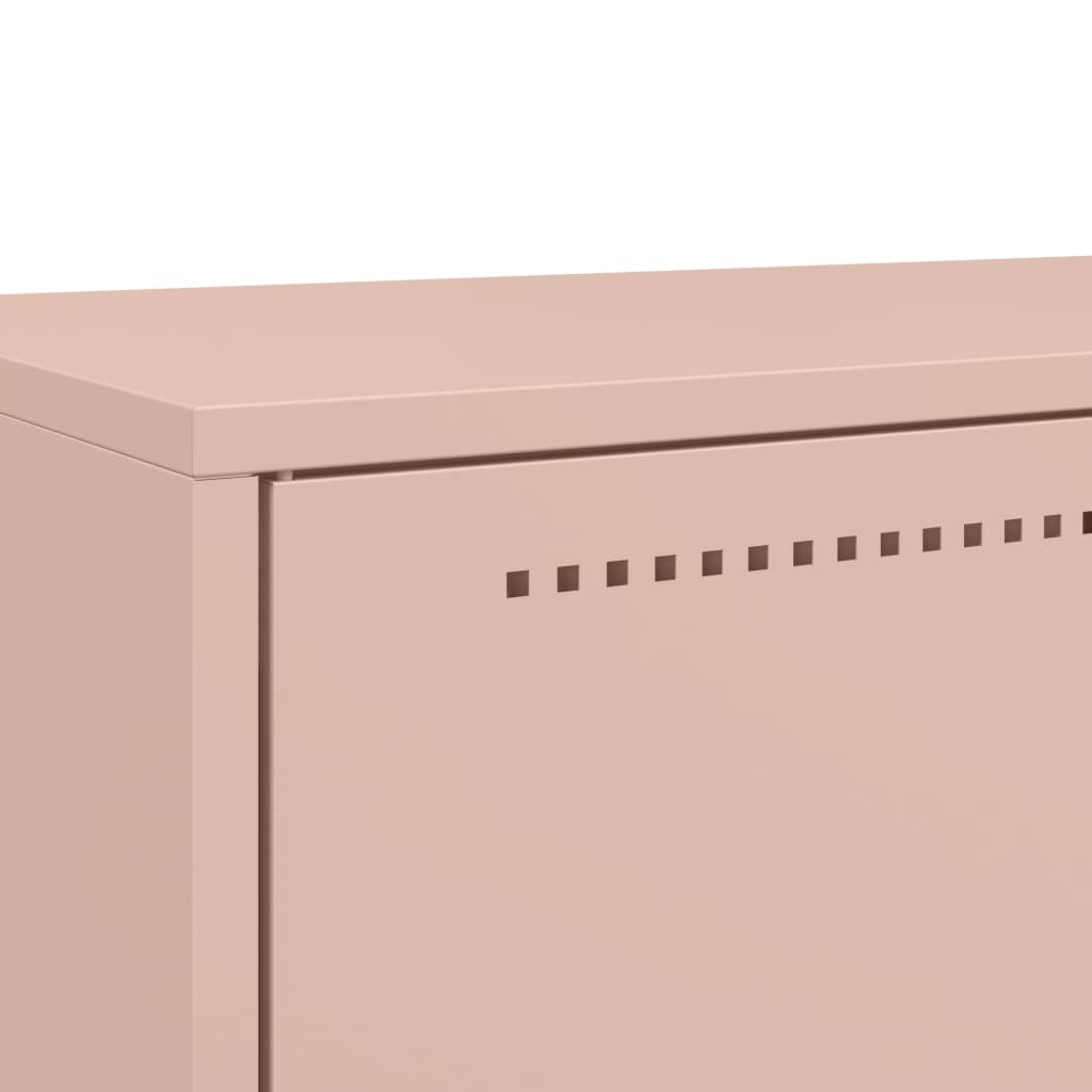 Credenza Rosa 68x39x111,5 cm Acciaio 846609