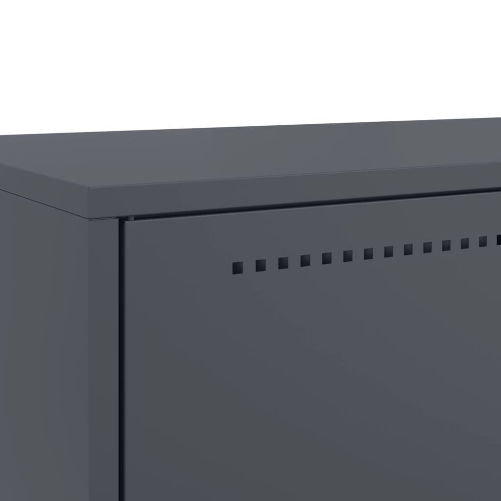 Credenza-Buffet-Armadio da cucina Antracite 68x39x111,5 cm Acciaio 683407