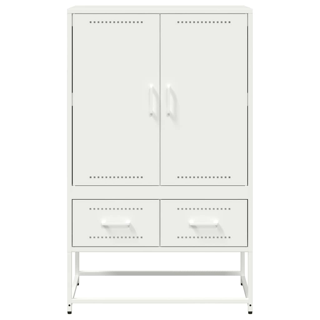 Credenza Bianca 68x39x111,5 cm Acciaio 846613