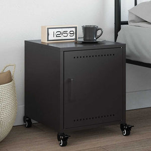 Comodino Nero 36x39x43,5 cm in Acciaio 846614