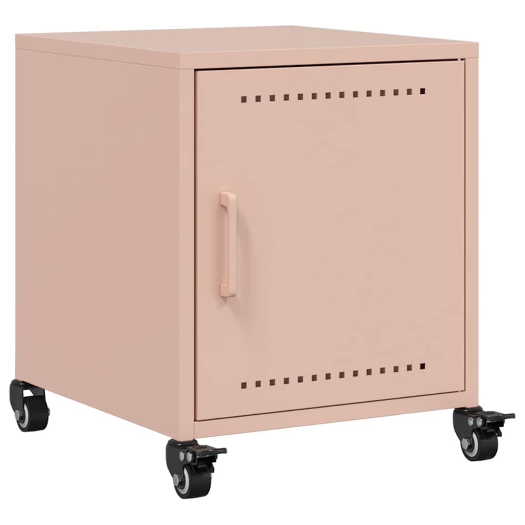 Comodini 2 pz Rosa 36x39x43,5 cm in Acciaio 846617