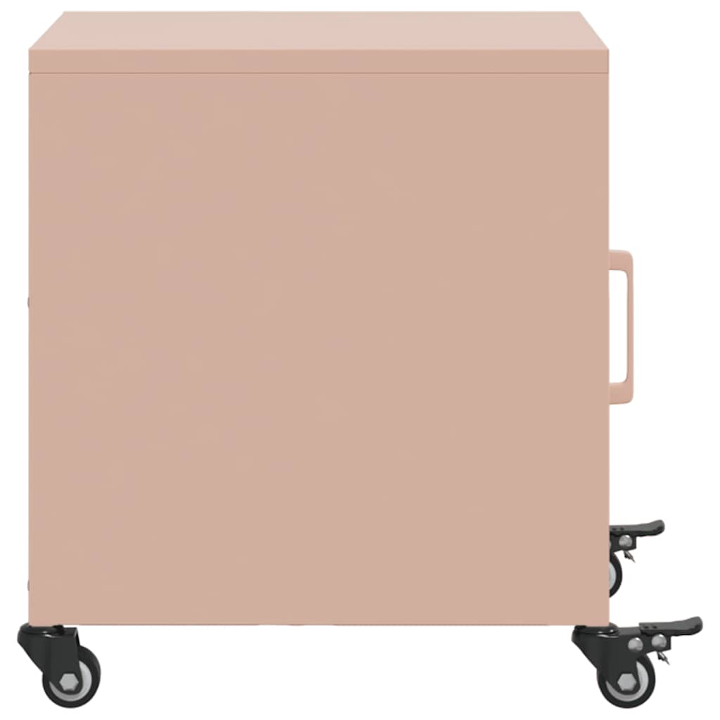Comodini 2 pz Rosa 36x39x43,5 cm in Acciaio 846617