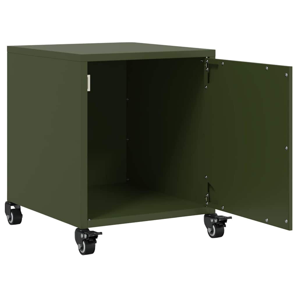 Comodini 2 pz Verde Oliva 36x39x43,5 cm in Acciaio 846623