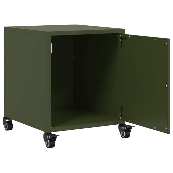 Comodini 2 pz Verde Oliva 36x39x43,5 cm in Acciaio 846623