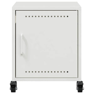 Comodino Bianco 36x39x43,5 cm in Acciaio 846624