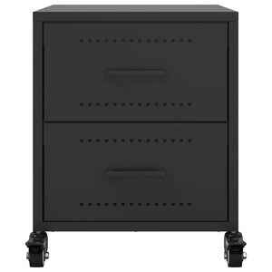 Comodino Nero 36x39x43,5 cm in Acciaio 846626