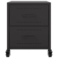 Comodini 2 pz Neri 36x39x43,5 cm in Acciaio 846627