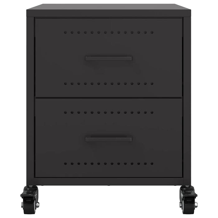 Comodini 2 pz Neri 36x39x43,5 cm in Acciaio 846627