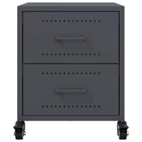 Comodino Antracite 36x39x43,5 cm in Acciaio 846630