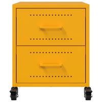 Comodino Giallo Senape 36x39x43,5 cm in Acciaio 846632