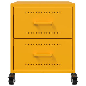 Comodino Giallo Senape 36x39x43,5 cm in Acciaio 846632