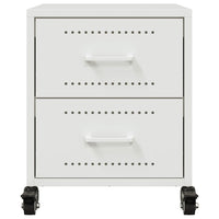 Comodini 2 pz Bianchi 36x39x43,5 cm in Acciaio 846637