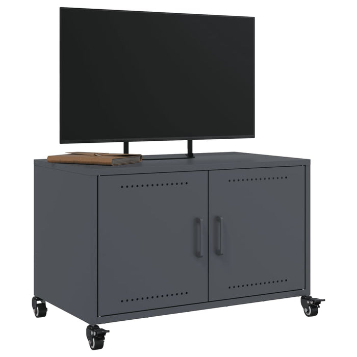Mobile TV Antracite 68x39x43,5 cm in Acciaio Laminato a Freddo 846640