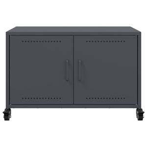 Mobile TV Antracite 68x39x43,5 cm in Acciaio Laminato a Freddo 846640