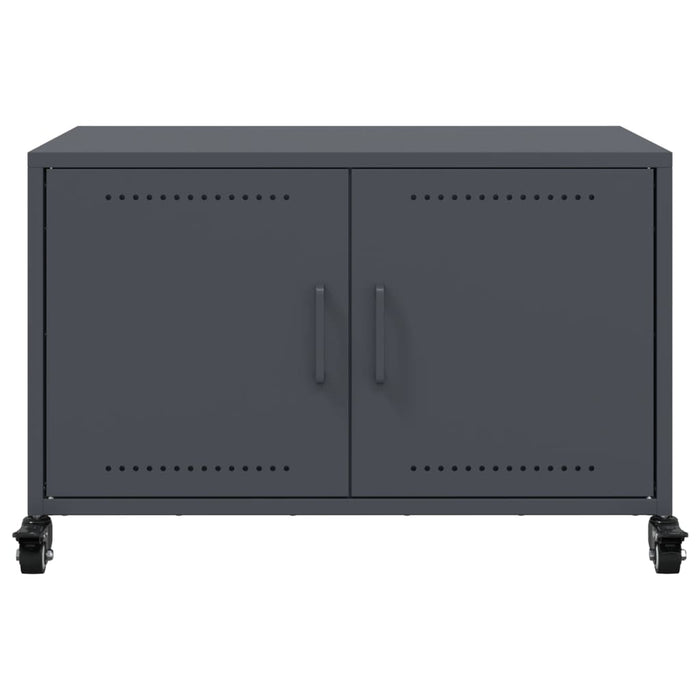 Mobile TV Antracite 68x39x43,5 cm in Acciaio Laminato a Freddo 846640