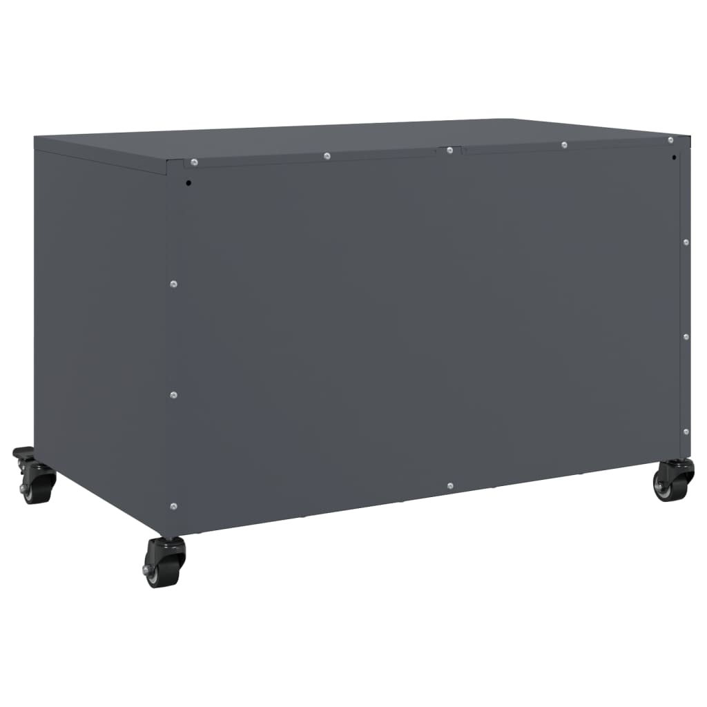 Mobile TV Antracite 68x39x43,5 cm in Acciaio Laminato a Freddo 846640