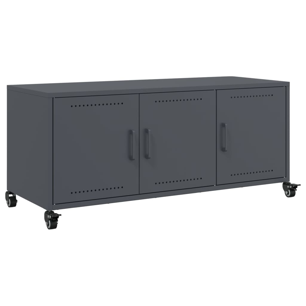 Mobile TV-Credenza TV-Console TV Antracite 100,5x39x43,5 cm Acciaio 260871