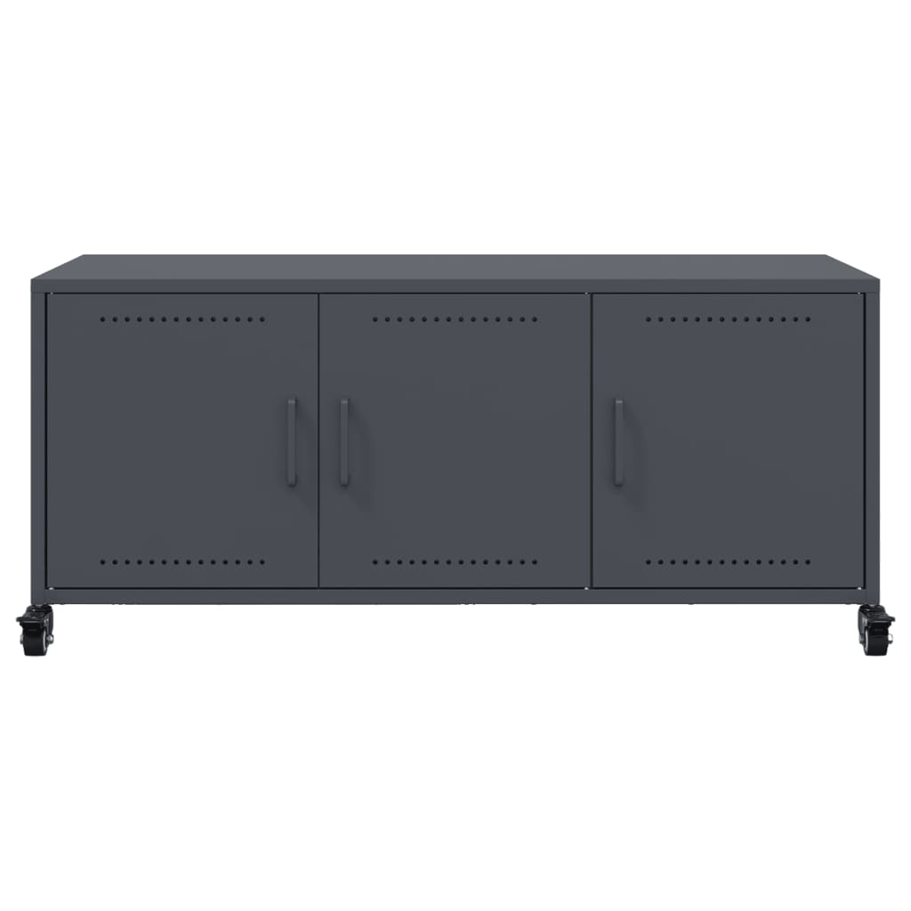 Mobile TV-Credenza TV-Console TV Antracite 100,5x39x43,5 cm Acciaio 260871