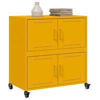 Credenza Giallo Senape 68x39x72 cm in Acciaio 846653