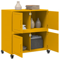 Credenza Giallo Senape 68x39x72 cm in Acciaio 846653