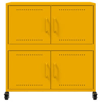Credenza Giallo Senape 68x39x72 cm in Acciaio 846653