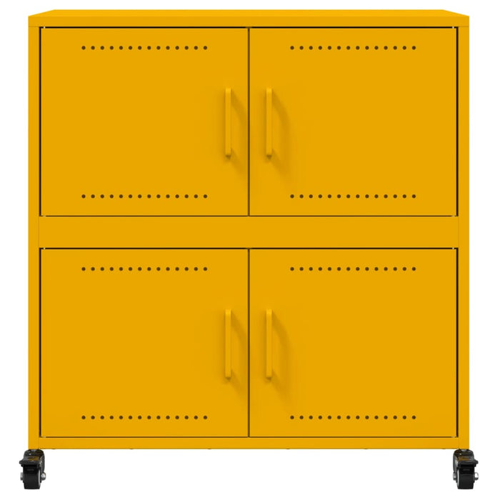 Credenza Giallo Senape 68x39x72 cm in Acciaio 846653