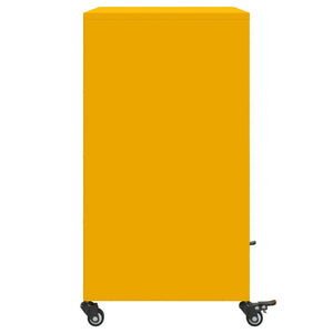 Credenza Giallo Senape 68x39x72 cm in Acciaio 846653