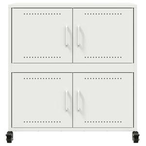 vidaXL Credenza Bianca 68x39x72 cm in Acciaio