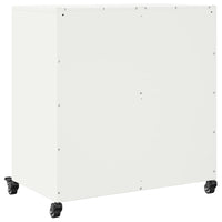 Credenza-Buffet-Armadio da cucina Bianca 68x39x72 cm in Acciaio