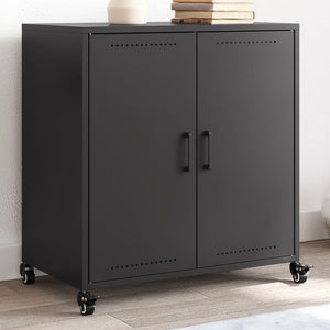 Credenza Nera 68x39x72 cm in Acciaio