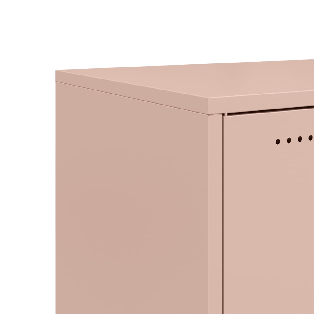 vidaXL Credenza Rosa 68x39x72 cm in Acciaio