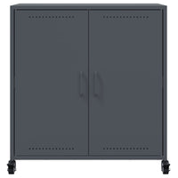 Credenza buffet cassettiera mobile contenitore organizer cucina soggiorno soggiorno 68,5 x 39 x 72 cm acciaio antracite 02_0029704