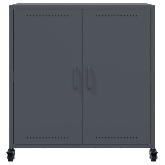 Credenza buffet cassettiera mobile contenitore organizer cucina soggiorno soggiorno 68,5 x 39 x 72 cm acciaio antracite 02_0029704